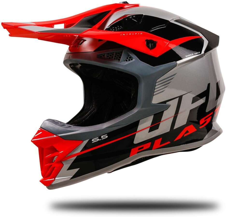 Casco Moto Cross Ufo INTREPID Grigio taglia M