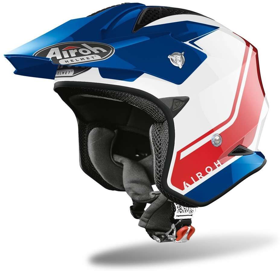 Casco Moto in Fibra On-Off Urban Jet Airoh TRR S Keen Blu Ro taglia S