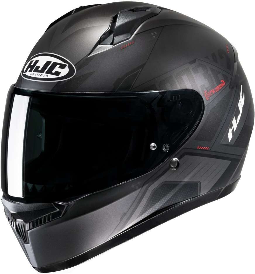 Casco Moto Integrale Hjc C10 INKA MC1SF Nero Opaco Rosso taglia M