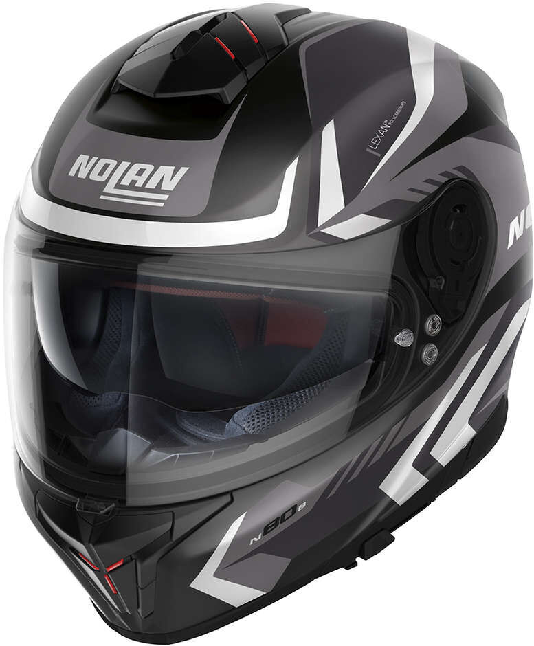 Casco Moto Integrale Nolan N80-8 RUMBLE N-Com 058 Nero Bianc taglia XL