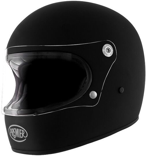 Casco Moto Integrale Premier Trophy Stile anni 70 U9 BM Nero taglia S