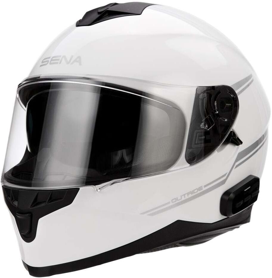 Casco Moto Integrale Sena OUTRIDE Bianco con Interfono Integ taglia M