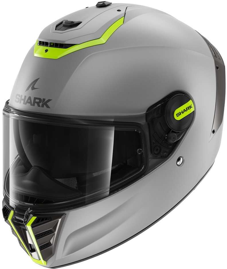 Casco Moto Integrale Shark SPARTAN RS Blank SP Grigio Giallo taglia L