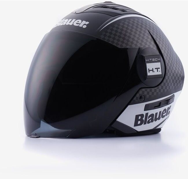 Casco Moto Jet Blauer Doppia Visiera Real Grafica B Bianco N taglia XS