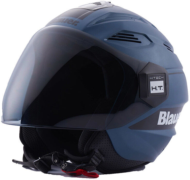 Casco Moto Jet Blauer HT Brat Blu Indigo Nero taglia XS