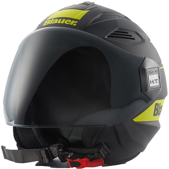 Casco Moto Jet Blauer HT Brat Nero Giallo Fluo taglia L