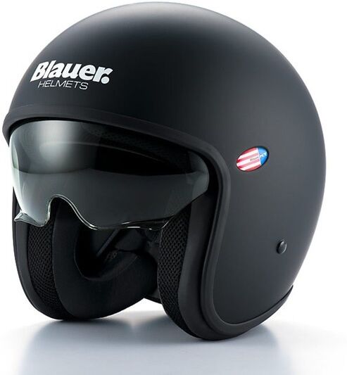 Casco Moto Jet Blauer Pilot 1.1 HT In Fibra Mono Nero Opaco taglia L