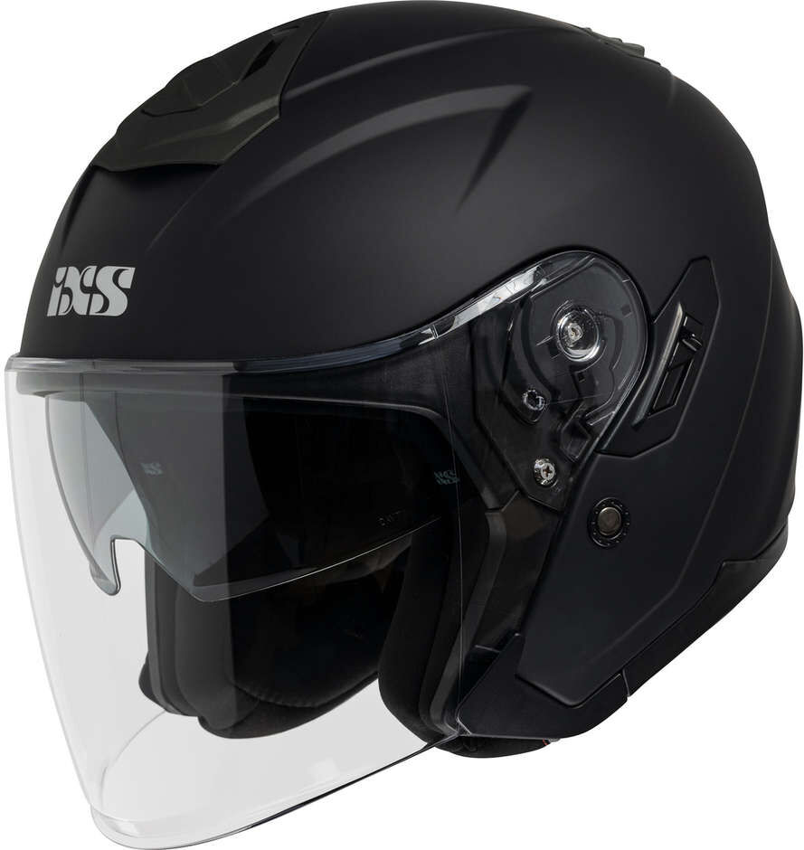 Casco Moto Jet Ixs 92 FG 1.0 Doppia Visiera Nero Opaco taglia L