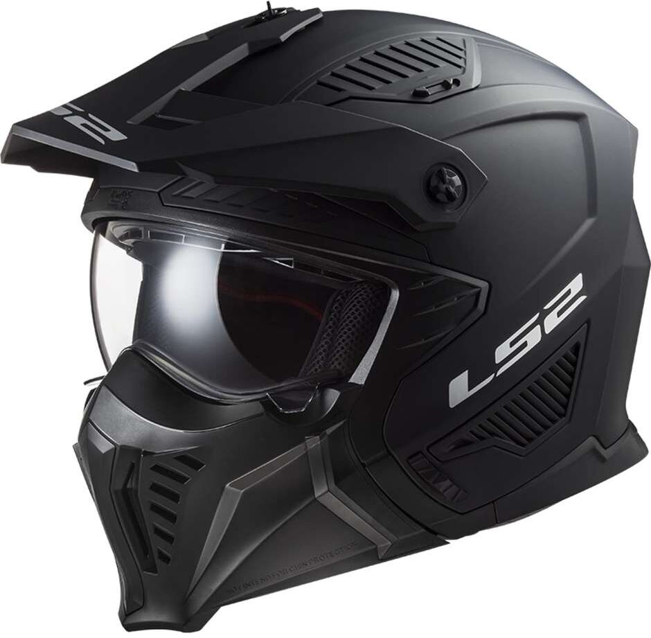 Casco Moto Jet Ls2 OF606 DRIFTER SOLID Nero Opaco taglia L