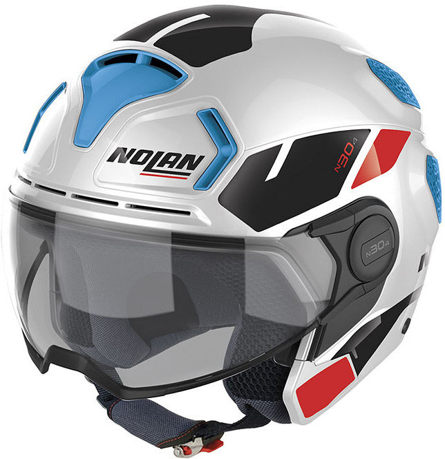 Casco Moto Jet Nolan N30-4 T BLAZER 029 Bianco Blu taglia XS