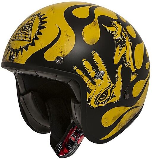 Casco Moto Jet Premier Le Petit Classic BD 12BM Nero Oro Opa taglia XS