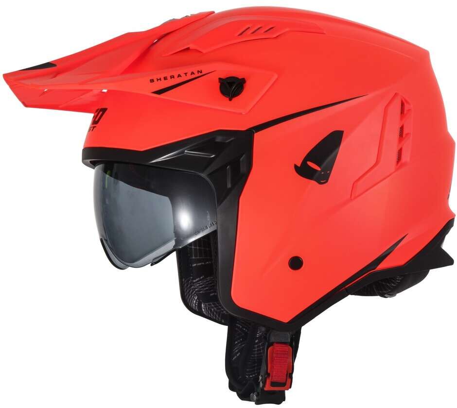 Casco Moto Jet Ufo SHERATAN JET Arancio Fluo taglia M