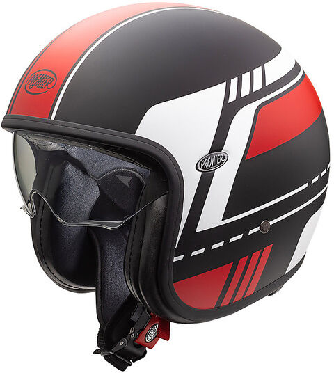 Casco Moto Jet Vintage In Fibra Premier VINTAGE EVO BL92 BM taglia S