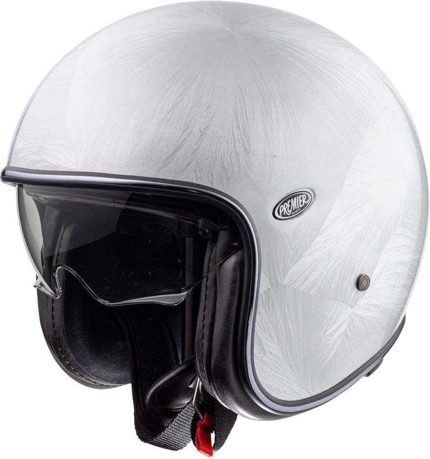 Casco Moto Jet Vintage In Fibra Premier VINTAGE EVO DR Bianc taglia XS