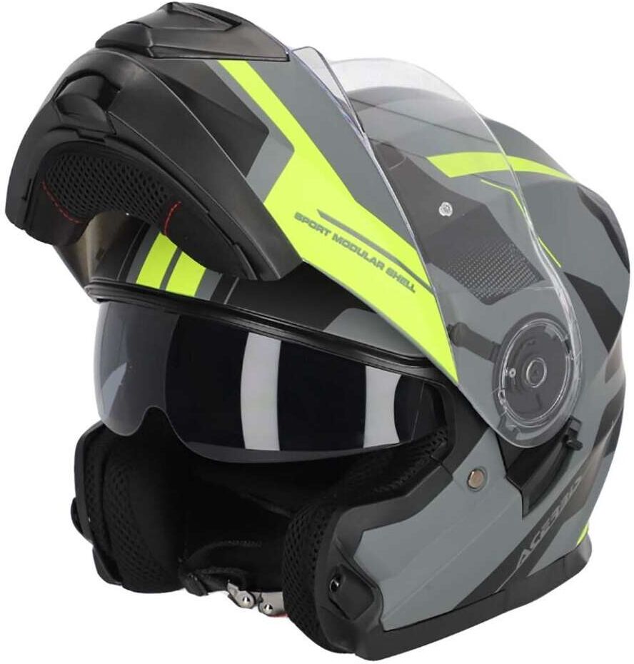 Casco Moto Modulare Acerbis Doppia Visiera SEREL 22.06 Nero taglia L