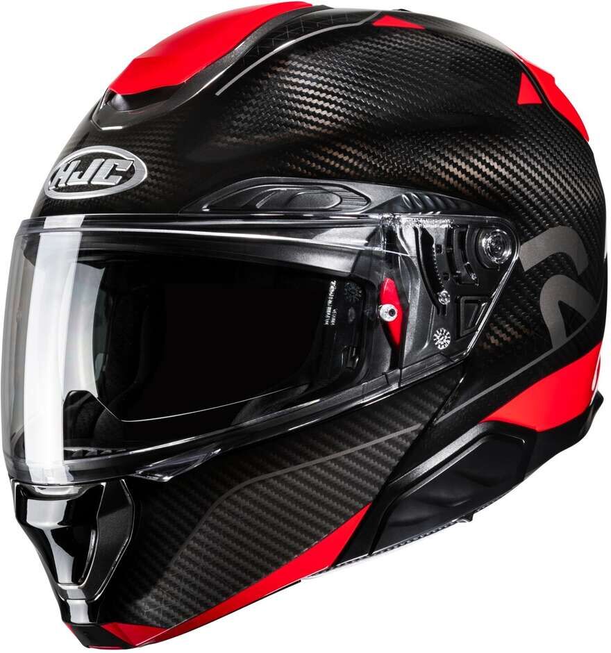 Casco Moto Modulare Hjc RPHA 91 CARBON NOELA MC1 Nero Rosso taglia 2XL