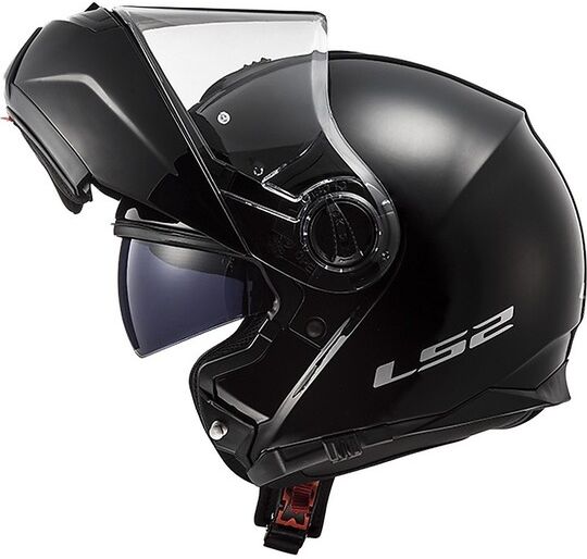 Casco Moto Modulare LS2 Doppia Visiera FF325 Strobe Nero Luc taglia S