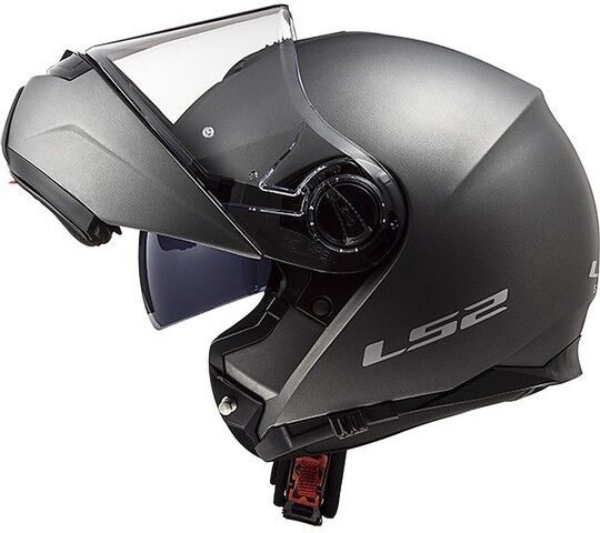 Casco Moto Modulare LS2 Doppia Visiera FF325 Strobe Titanium taglia XS