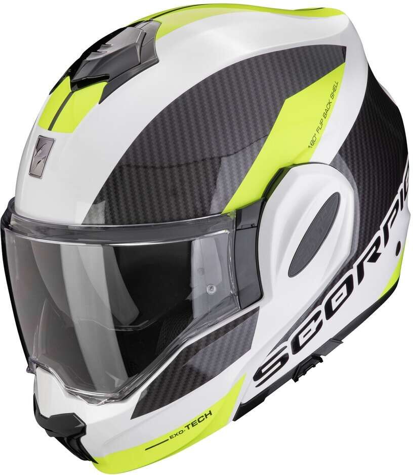 Casco Moto Modulare P/J Scorpion EXO-TECH EVO TEAM Bianco Gi taglia S