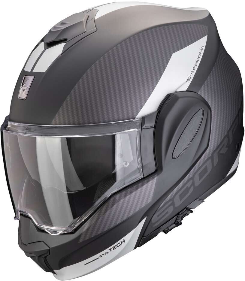 Casco Moto Modulare P/J Scorpion EXO-TECH EVO TEAM Nero Arge taglia L