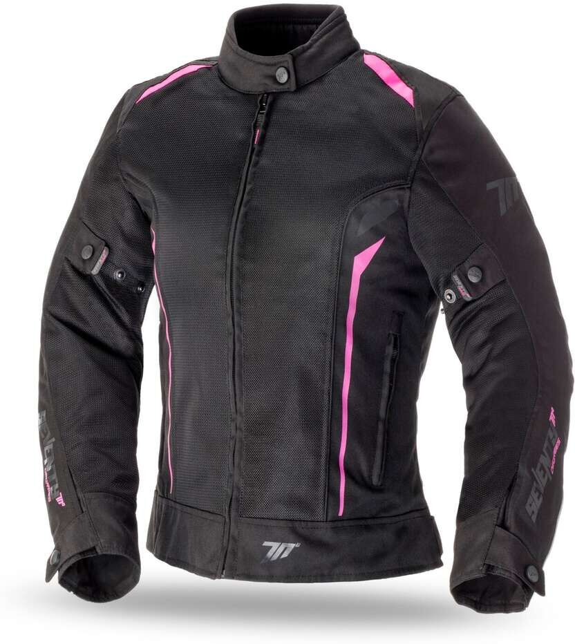 Giacca moto Donna Estiva Seventy JT36 Sport Line Nero Fucsia taglia XL