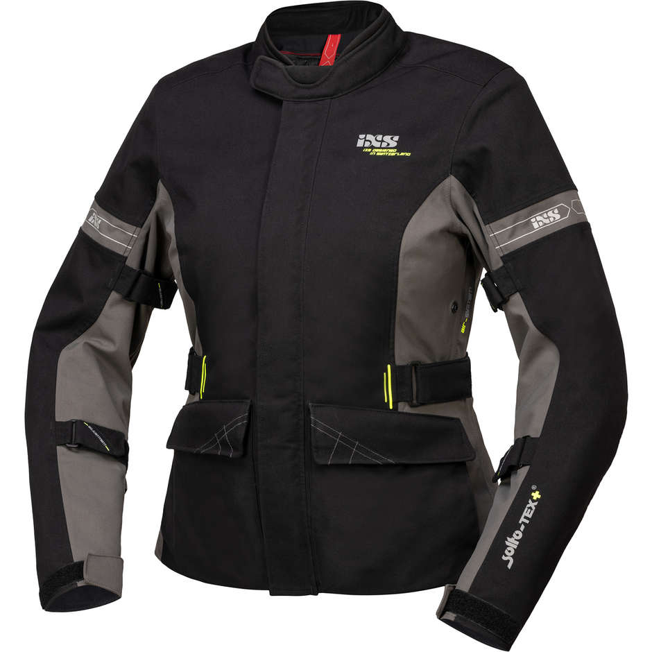 Ixs Giacca Moto Donna In Tessuto Laminat-ST-Plus Nero Grigio taglia XL