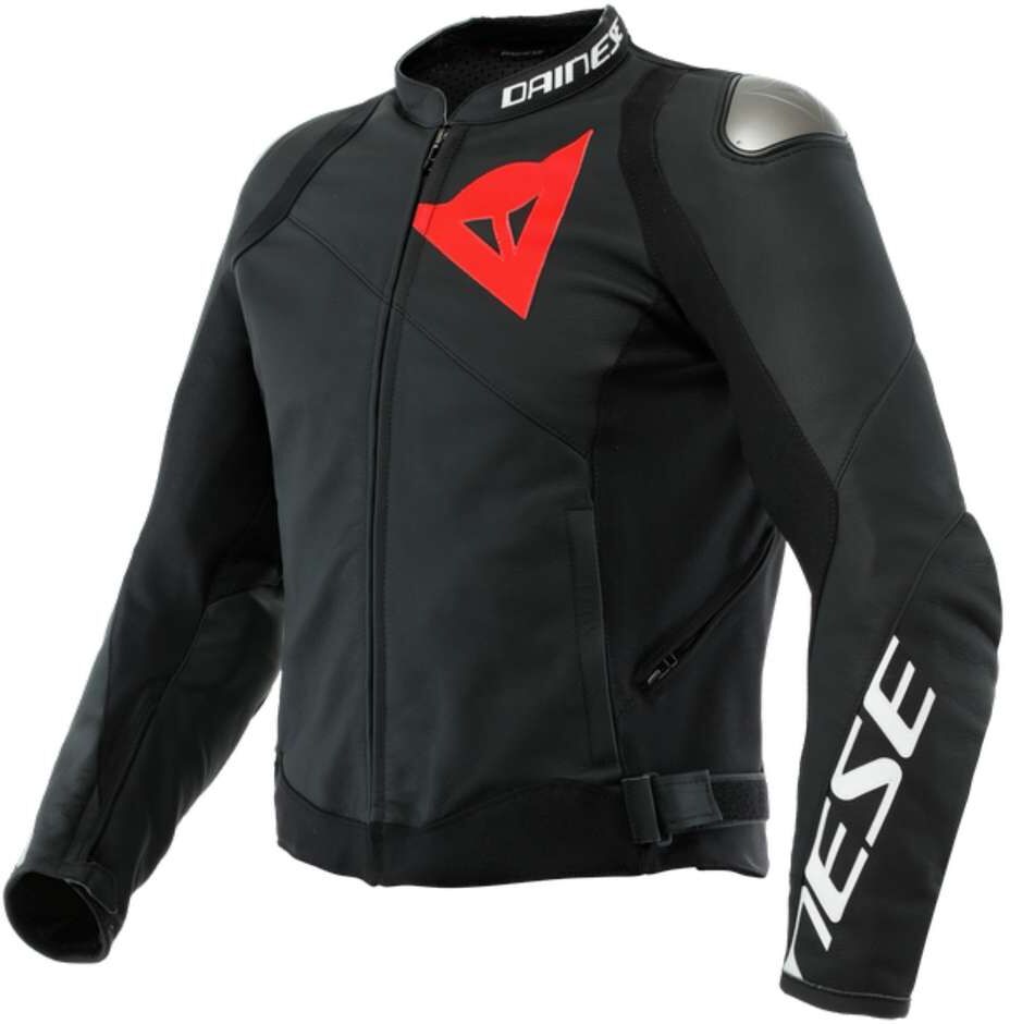 Giacca Moto in Pelle Dainese SPORTIVA Nero taglia 58