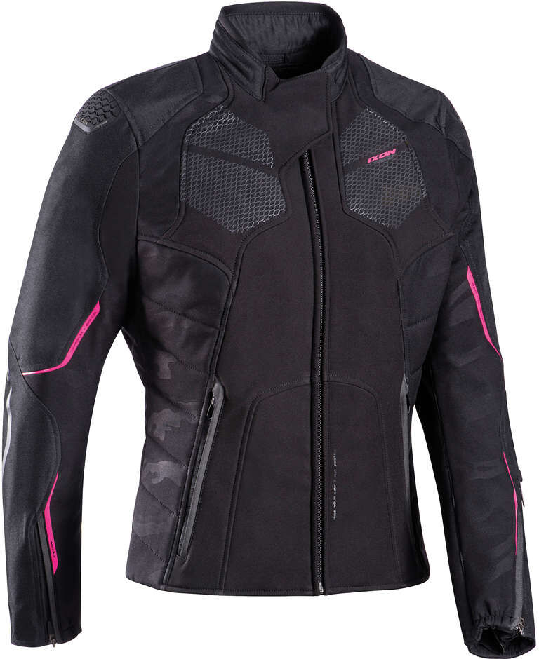 Giubbotto Donna Moto In Tessuto Ixon CELL LADY Nero Fucsia taglia XL