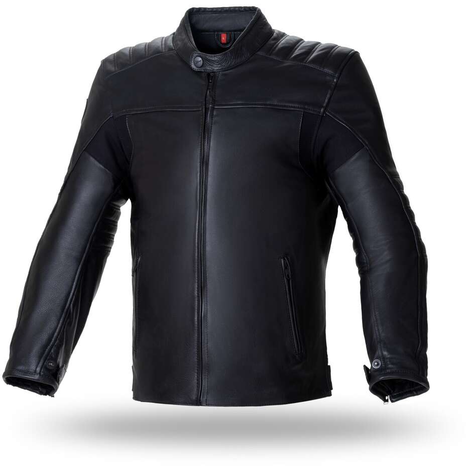 Giubbotto Moto Custom in Pelle Seventy SD-JL1 Nero taglia 4XL