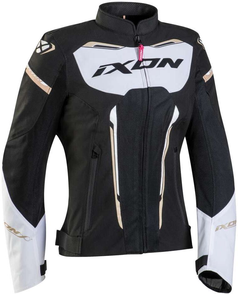 Giubbotto Moto Donna Ixon STRIKER AIR LADY Nero Bianco Aranc taglia L