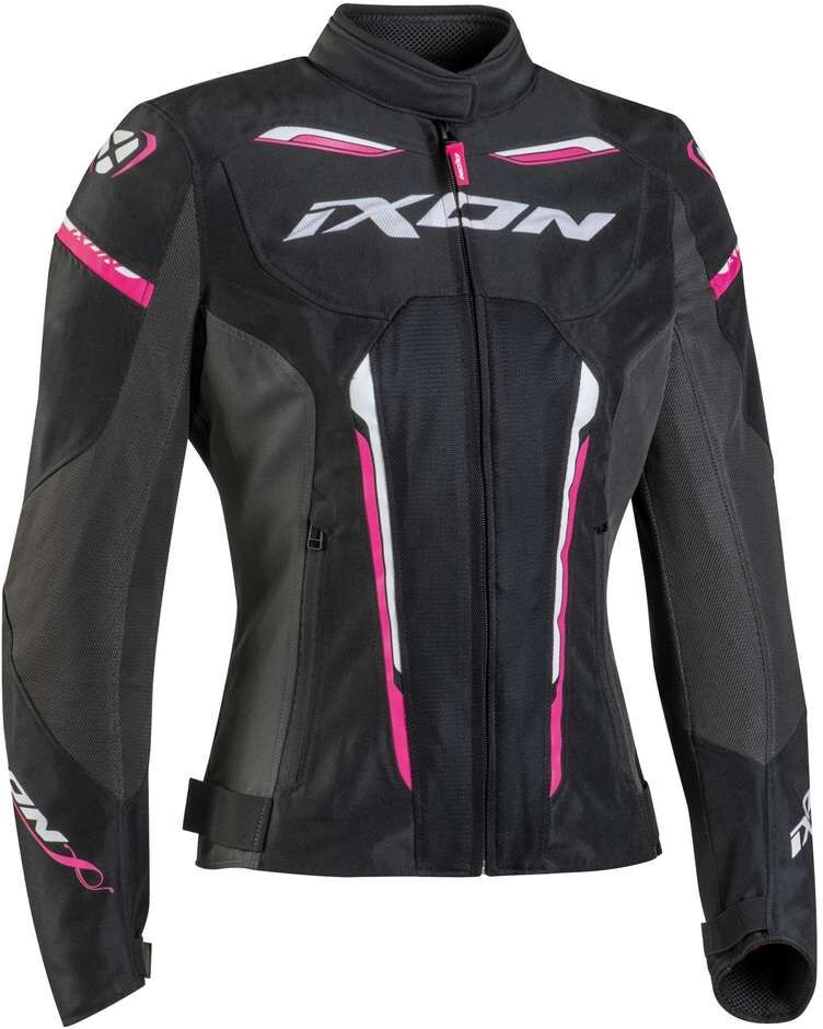 Giubbotto Moto Donna Ixon STRIKER AIR WP LADY Nero Antracite taglia XS