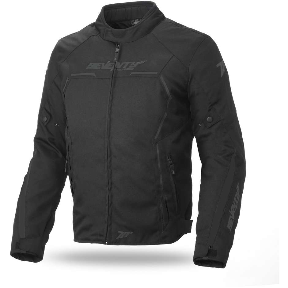 Giubbotto Moto In tessuto Seventy JR65 CE Sportivo Nero taglia S