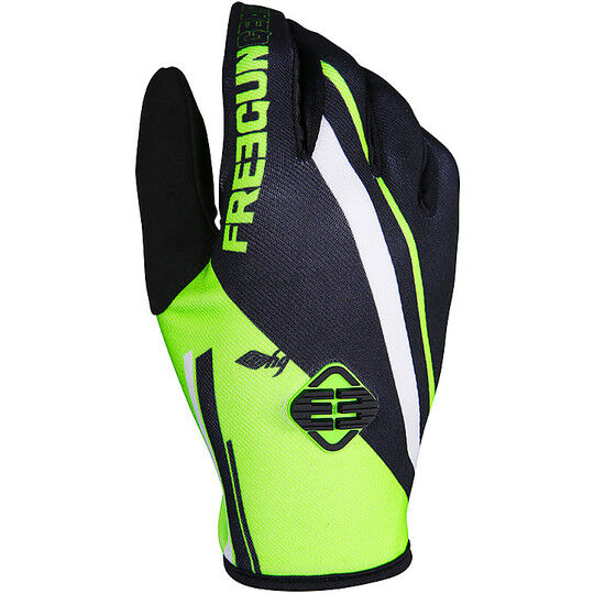 Guanti Moto Cross Enduro Freegun DEVO COLLEGE Verde Fluo taglia M