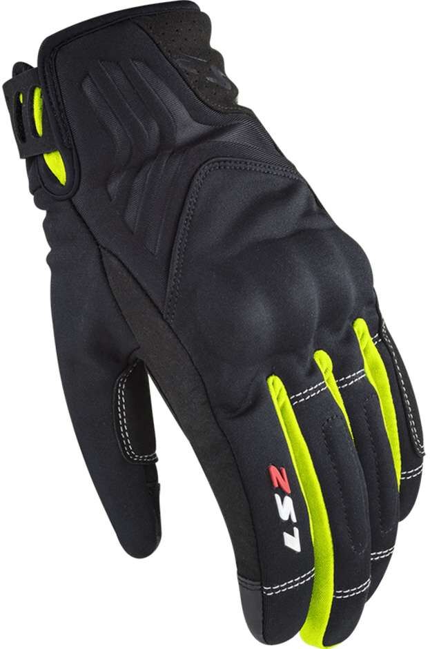 Guanti Moto Donna WP LS2 JET 2 LADY Nero H-V Giallo taglia S