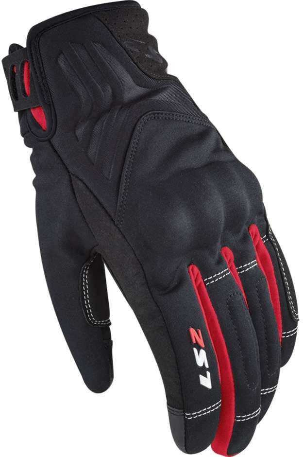 Guanti Moto Donna WP LS2 JET 2 LADY Nero Rosso taglia S