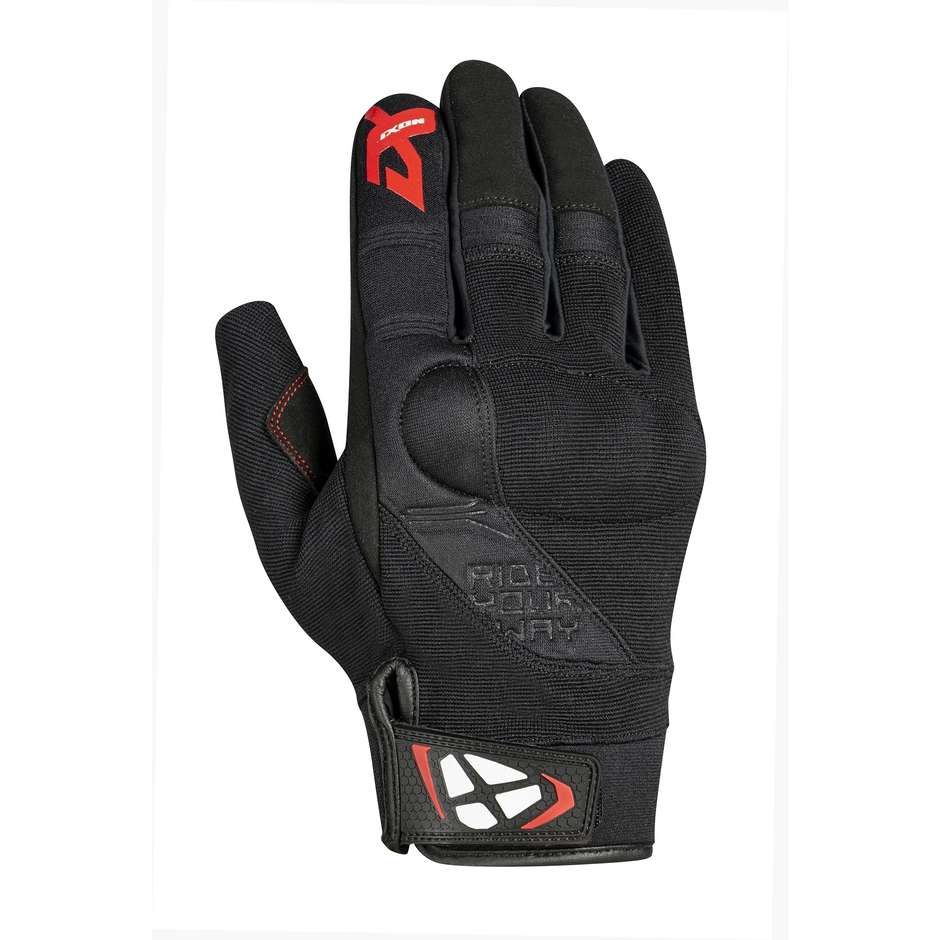 Guanti Moto Estivi Ixon RS DELTA Nero Rosso Bianco taglia S