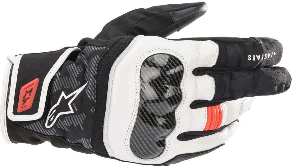 Guanti Moto in Pelle Alpinestars SMX-Z DRYSTAR Nero Bianco R taglia M