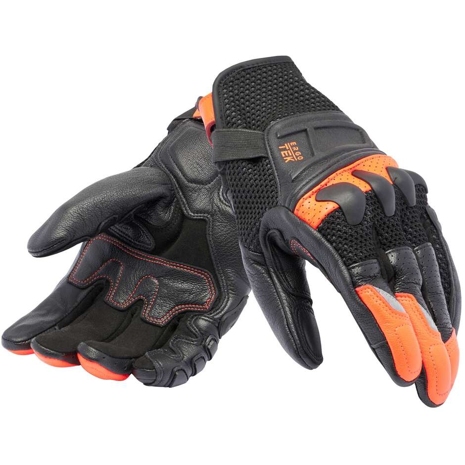 Guanti Moto in Pelle Dainese X-RIDE 2 ERGO-TEK Black Rosso F taglia XS