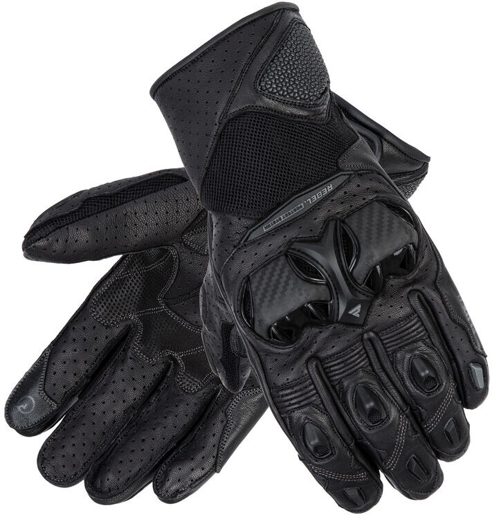 Guanti Moto Rebelhorn FLUX II Nero taglia 2XL