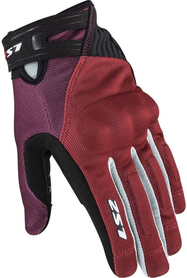 Guanti Moto Tessuto Ls2 DART 2 LADY Nero Rosso Grigio taglia M