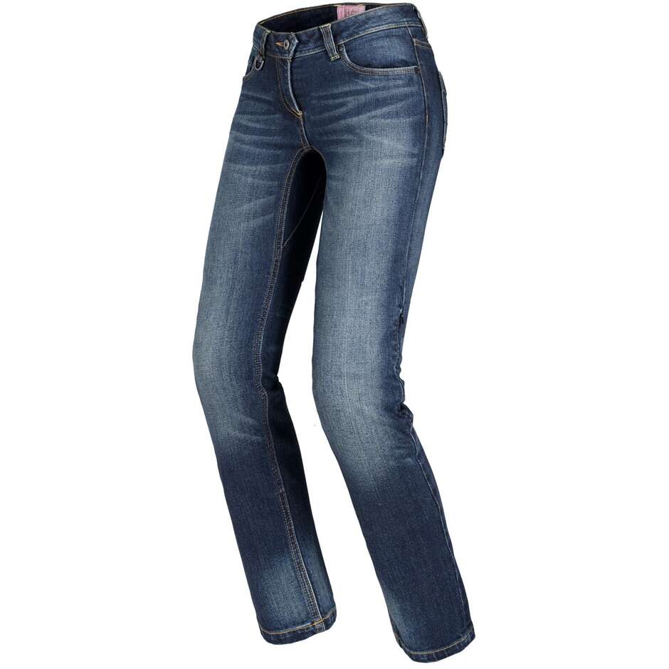 Jeans Moto Spidi J-TRACKER LADY LONG Blue Dark Used taglia 27