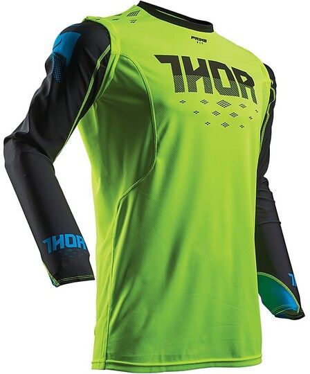 Maglia Moto Cross Enduro Thor Prime Fit 2017 Verde Fluo Nero taglia M