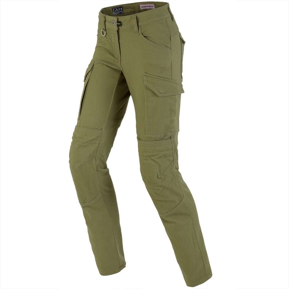 Pantaloni Moto Donna Spidi PATHFINDER LADY Militare taglia 26