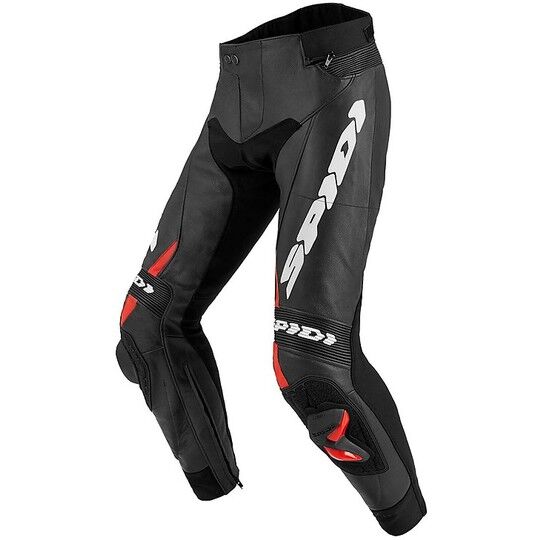 Pantaloni Moto In Pelle Racing Spidi RR PRO 2 Nero Rosso taglia 48