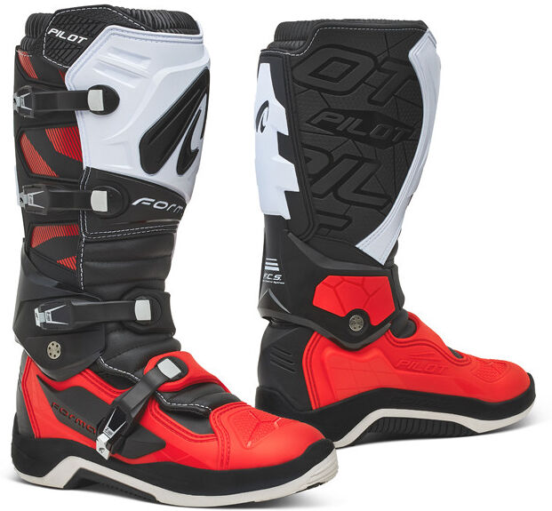 Stivali Moto Cross Emduro MX FormaPILOT Nero Rosso Bianco taglia 47