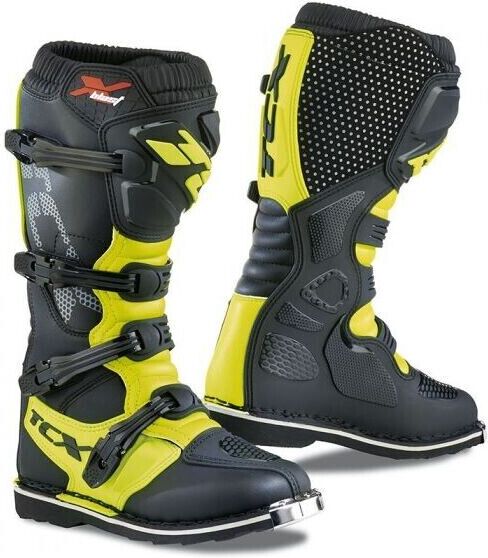 Stivali Moto Cross Off Road Tcx X-BLAST Nero Giallo Fluo taglia 41