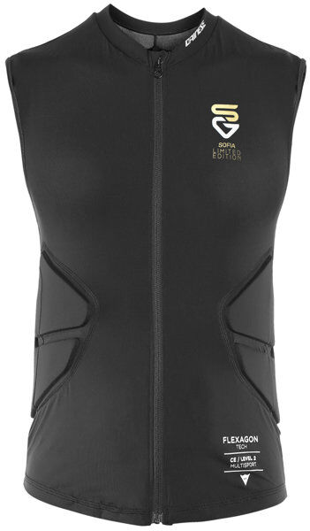 Dainese Flexagon Waistcoat Lady - paraschiena - donna Black/Yellow M