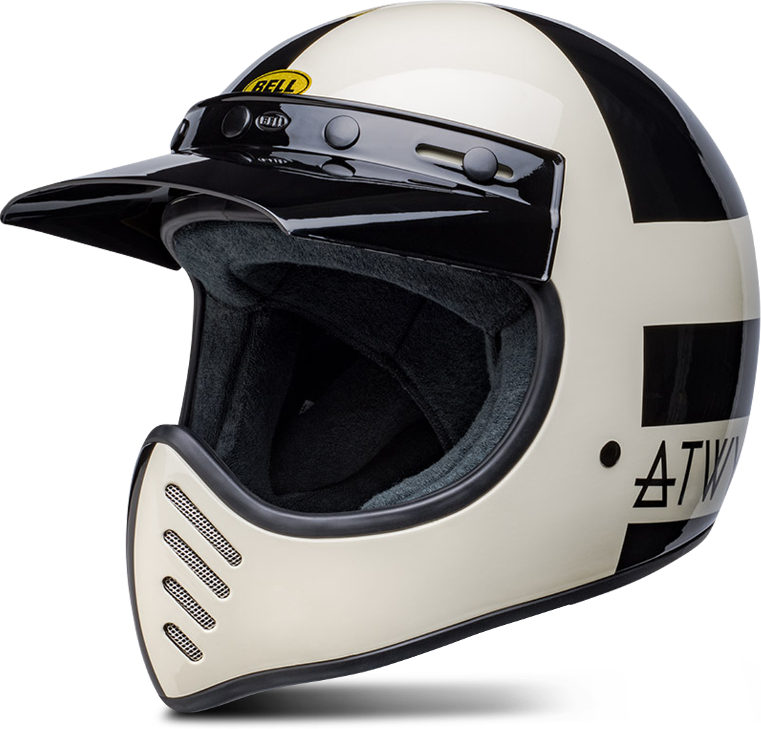 BELL Casco Integrale  Moto-3 ATWLYD Orbit Bianco-Nero