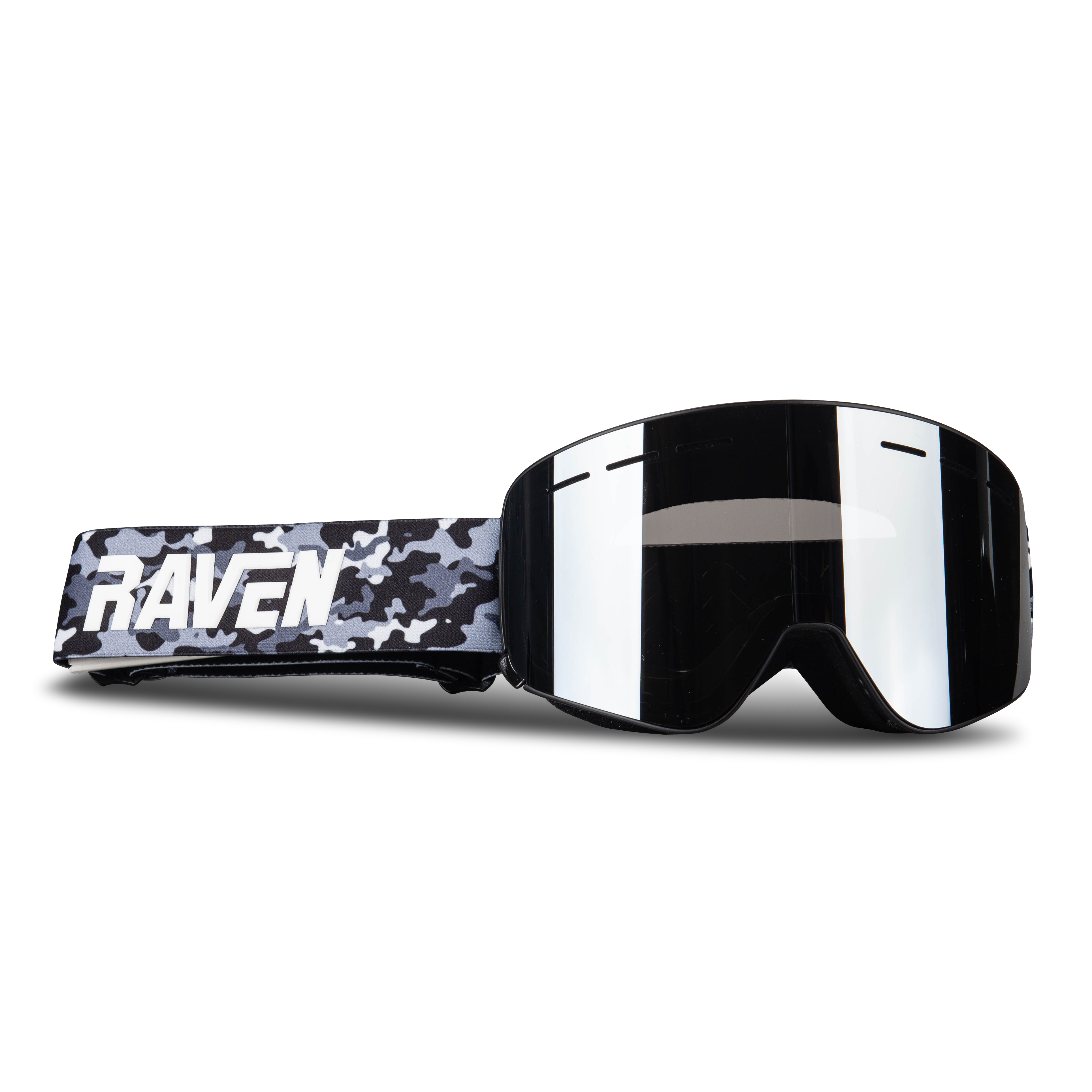 Raven Maschera Motoslitta  Edge VentMax Magnetic Camo-Bianco