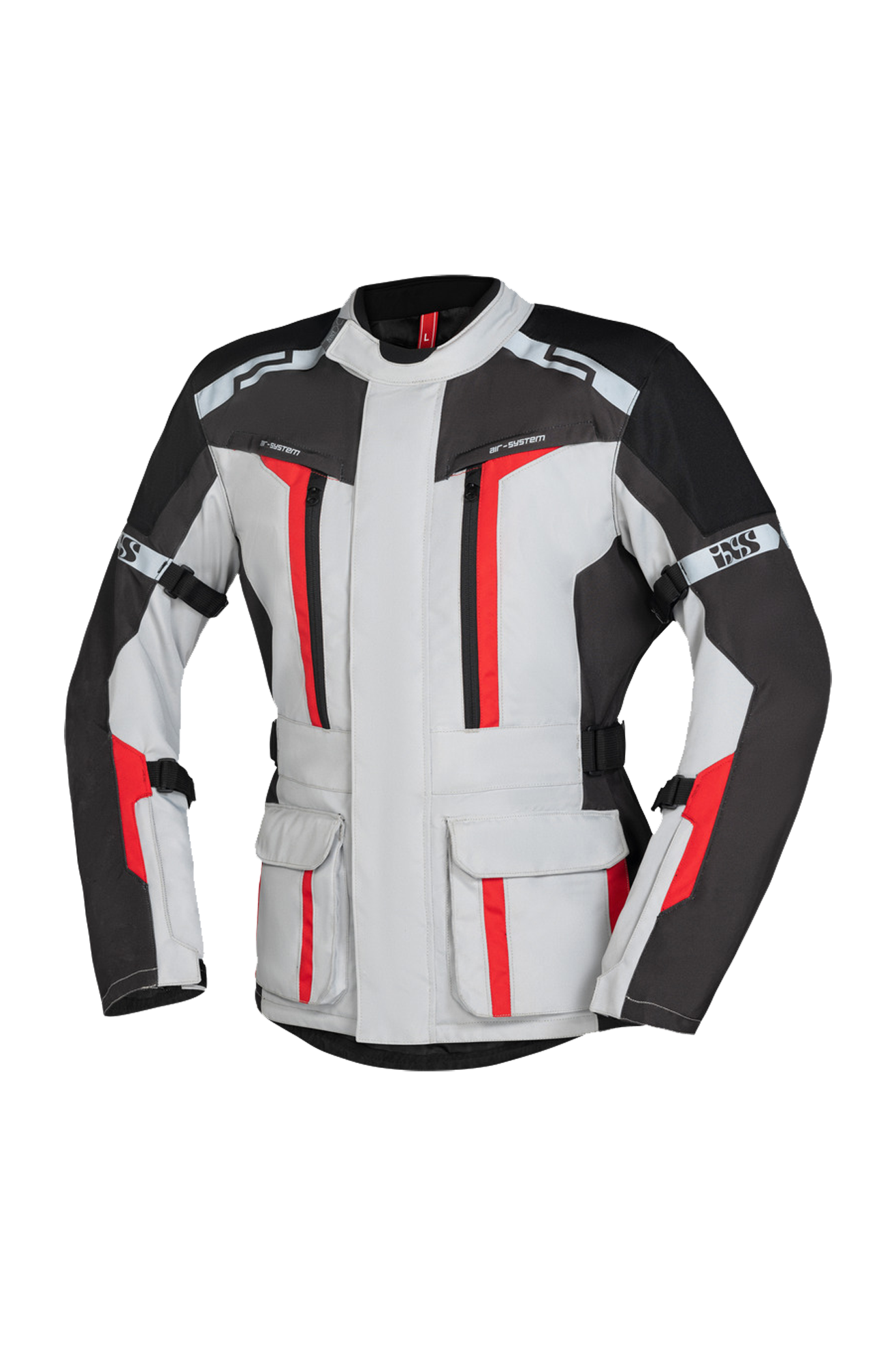 iXS Giacca Moto  Tour Evans-ST 2.0 Grigio-Rosso